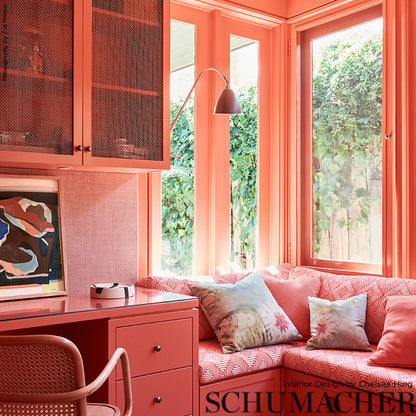 SCHUMACHER  TRINA TURK AMAZING MAZE INDOOR/OUTDOOR INDOOR/OUTDOOR,HIGH PERFORMANCE,PATTERN WOVENS INDOOR/OUTDOOR,HIGH PERFORMANCE,PATTERN WOVENS CORAL   - 65324