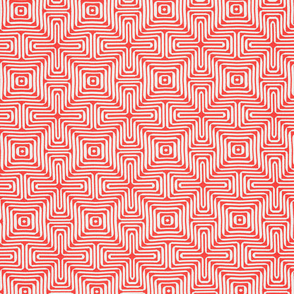 SCHUMACHER  TRINA TURK AMAZING MAZE INDOOR/OUTDOOR INDOOR/OUTDOOR,HIGH PERFORMANCE,PATTERN WOVENS INDOOR/OUTDOOR,HIGH PERFORMANCE,PATTERN WOVENS CORAL   - 65324