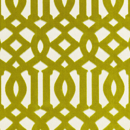 SCHUMACHER  CHROMA IMPERIAL TRELLIS VELVET   Chartreuse   - 65591