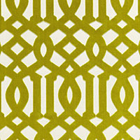 SCHUMACHER  CHROMA IMPERIAL TRELLIS VELVET   Chartreuse   - 65591