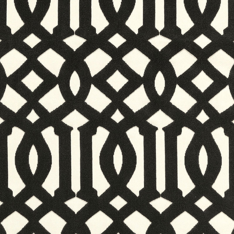 SCHUMACHER  CHROMA IMPERIAL TRELLIS VELVET   Noir   - 65593
