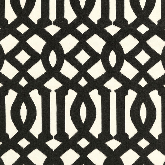 SCHUMACHER  CHROMA IMPERIAL TRELLIS VELVET   Noir   - 65593