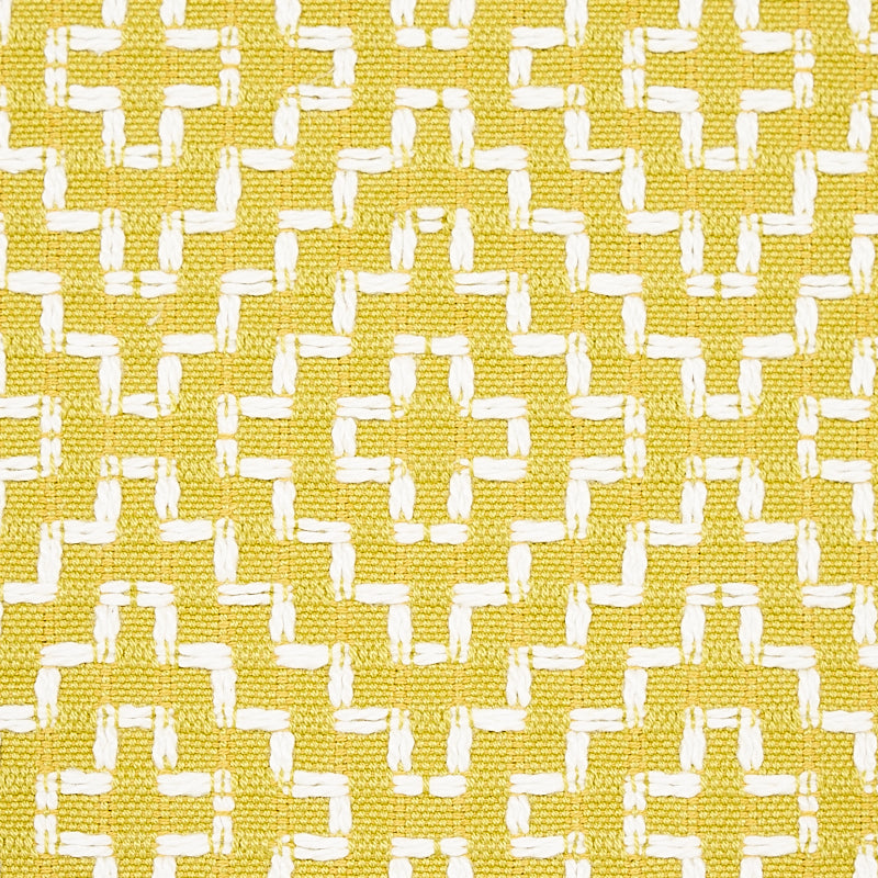 SCHUMACHER  ESSENTIALS: SMALL-SCALE UPHOLSTERY SOHO WEAVE PATTERN WOVENS PATTERN WOVENS CITRON   - 65622