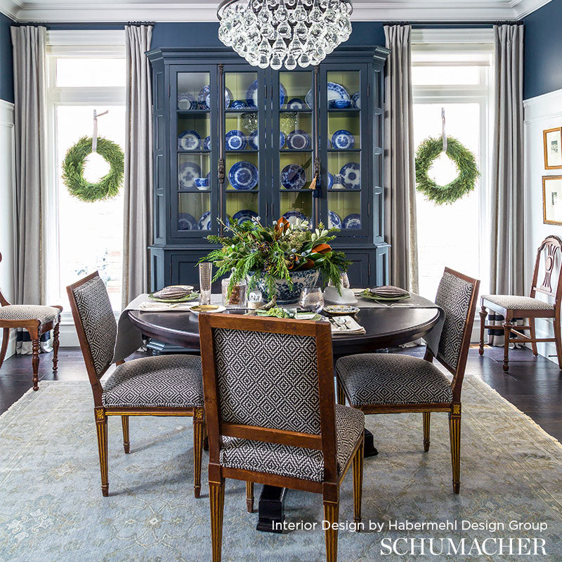 SCHUMACHER  ESSENTIALS: SMALL-SCALE UPHOLSTERY SOHO WEAVE PRINTS PRINTS VALENCIA   - 65623