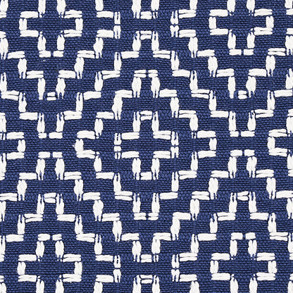 SCHUMACHER  ESSENTIALS: SMALL SCALE UPHOLSTERY FABRICS SOHO WEAVE HIGH PERFORMANCE,PRINTS,INDOOR/OUTDOOR HIGH PERFORMANCE,PRINTS,INDOOR/OUTDOOR NAVY   - 65627