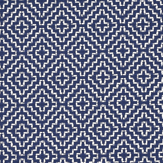 SCHUMACHER  ESSENTIALS: SMALL SCALE UPHOLSTERY FABRICS SOHO WEAVE HIGH PERFORMANCE,PRINTS,INDOOR/OUTDOOR HIGH PERFORMANCE,PRINTS,INDOOR/OUTDOOR NAVY   - 65627