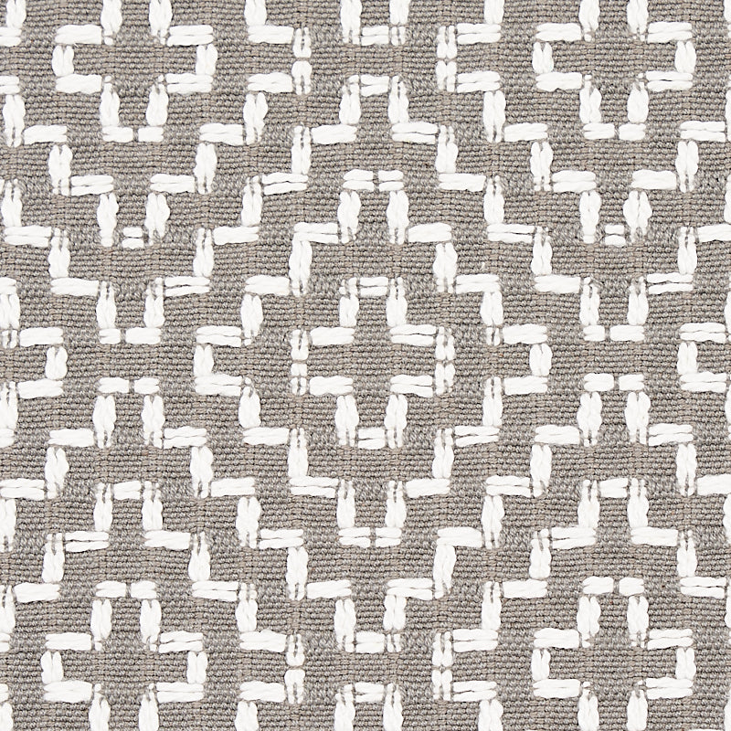 SCHUMACHER  ESSENTIALS: SMALL SCALE UPHOLSTERY FABRICS SOHO WEAVE PATTERN WOVENS PATTERN WOVENS GREY   - 65628