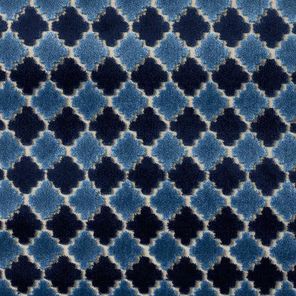 SCHUMACHER  CUT & PATTERNED VELVETS MARRAKESH VELVET VELVETS,CUT VELVET VELVETS,CUT VELVET INDIGO   - 65645