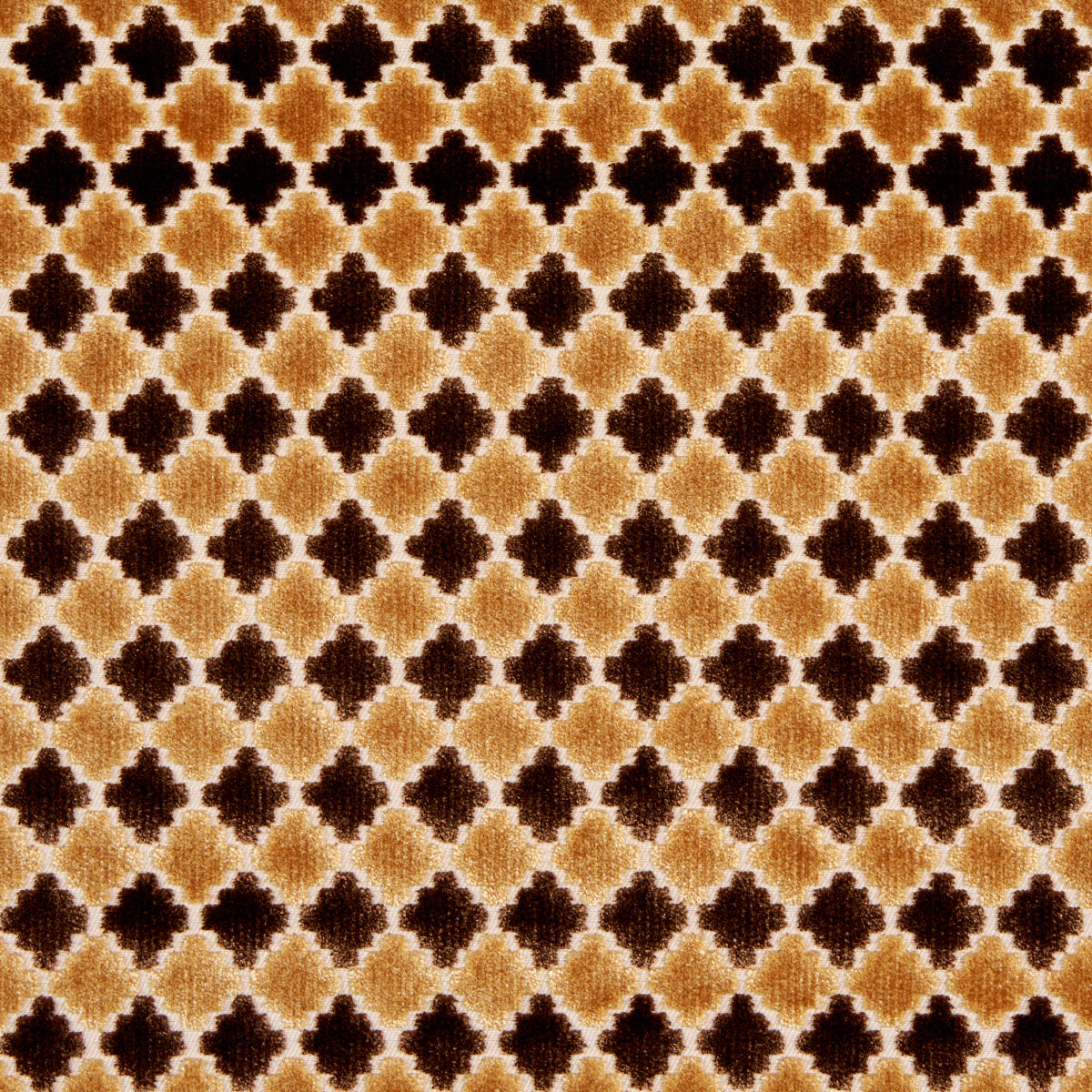 SCHUMACHER  CUT & PATTERNED VELVETS MARRAKESH VELVET VELVETS,CUT VELVET VELVETS,CUT VELVET CHOCOLATE BROWN   - 65646