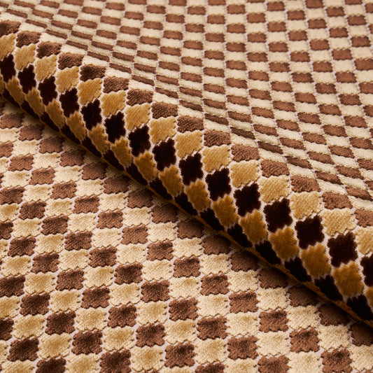 SCHUMACHER  CUT & PATTERNED VELVETS MARRAKESH VELVET VELVETS,CUT VELVET VELVETS,CUT VELVET CHOCOLATE BROWN   - 65646