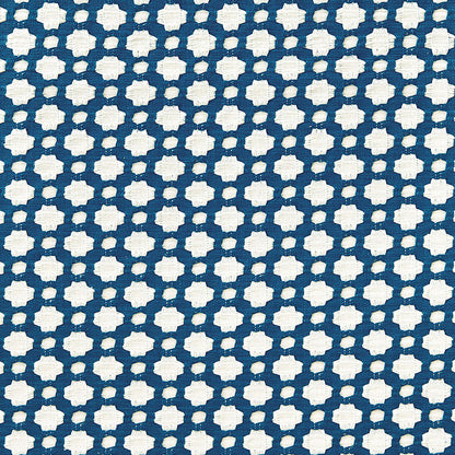 SCHUMACHER  ESSENTIALS: SMALL-SCALE UPHOLSTERY BETWIXT PATTERNED WOVENS PATTERNED WOVENS INDIGO/IVORY   - 65681