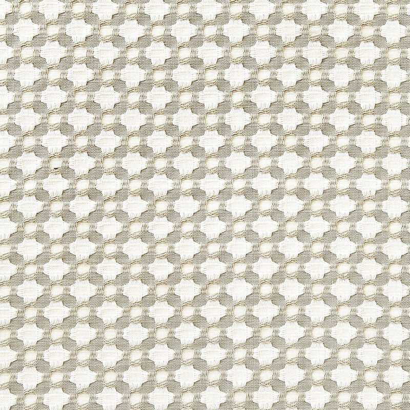 SCHUMACHER  ESSENTIALS: SMALL-SCALE UPHOLSTERY BETWIXT PATTERNED WOVENS PATTERNED WOVENS STONE/WHITE   - 65682