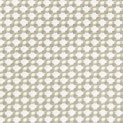 SCHUMACHER  ESSENTIALS: SMALL-SCALE UPHOLSTERY BETWIXT PATTERNED WOVENS PATTERNED WOVENS STONE/WHITE   - 65682