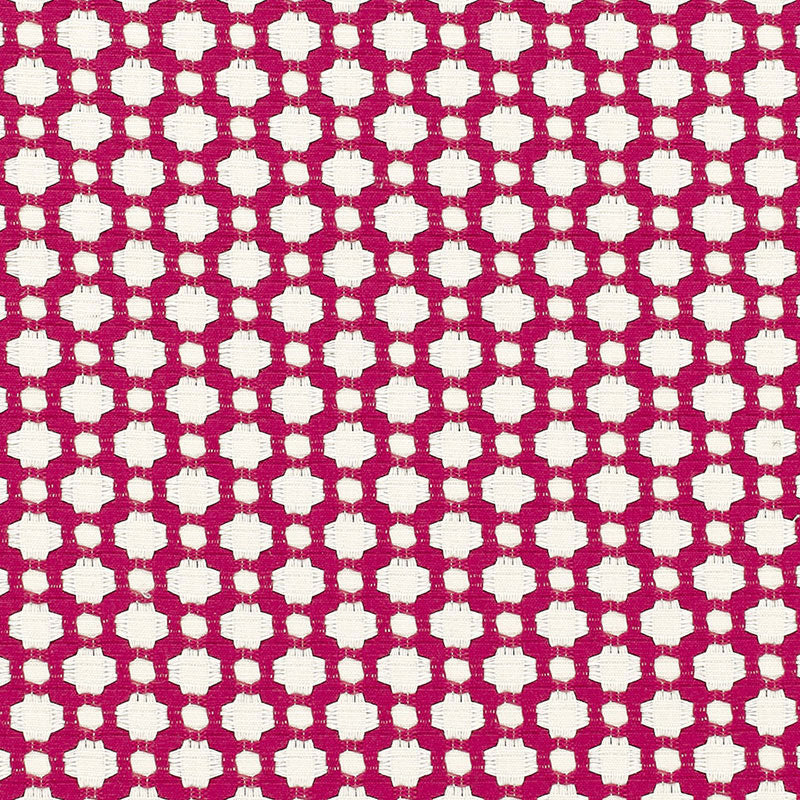 SCHUMACHER  CHROMA BETWIXT PATTERNED WOVENS PATTERNED WOVENS MAGENTA/NATURAL   - 65685