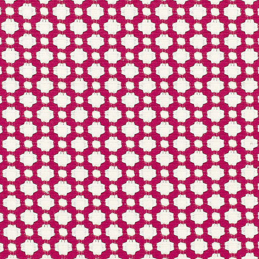 SCHUMACHER  CHROMA BETWIXT PATTERNED WOVENS PATTERNED WOVENS MAGENTA/NATURAL   - 65685