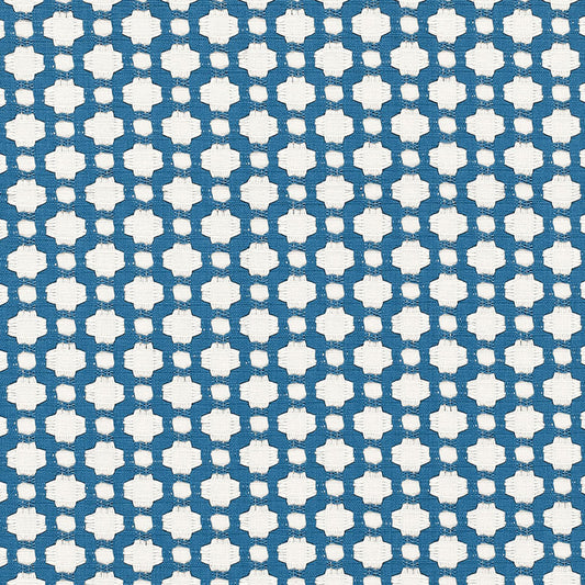 SCHUMACHER  ESSENTIALS: SMALL-SCALE UPHOLSTERY BETWIXT PATTERNED WOVENS PATTERNED WOVENS WATER/NATURAL   - 65686