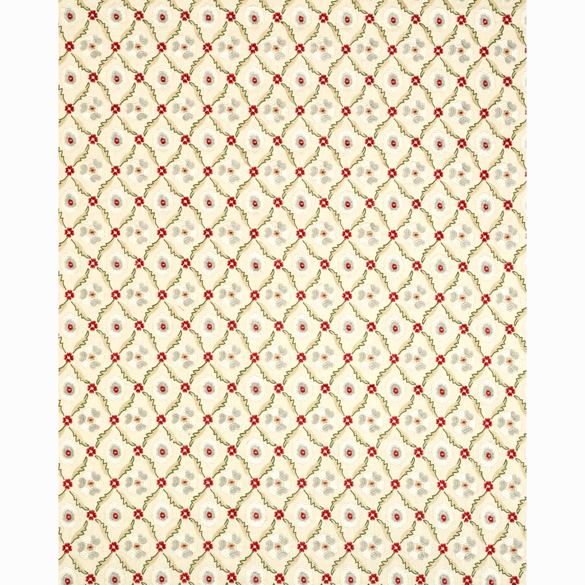 SCHUMACHER  CHROMA Claremont Embroidery EMBROIDERIES EMBROIDERIES CRIMSON   - 65740