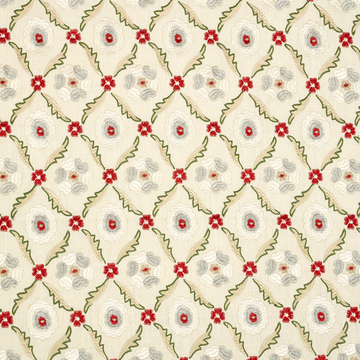 SCHUMACHER  CHROMA Claremont Embroidery EMBROIDERIES EMBROIDERIES CRIMSON   - 65740