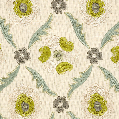 SCHUMACHER  CHROMA Claremont Embroidery EMBROIDERIES EMBROIDERIES CHARTREUSE   - 65741