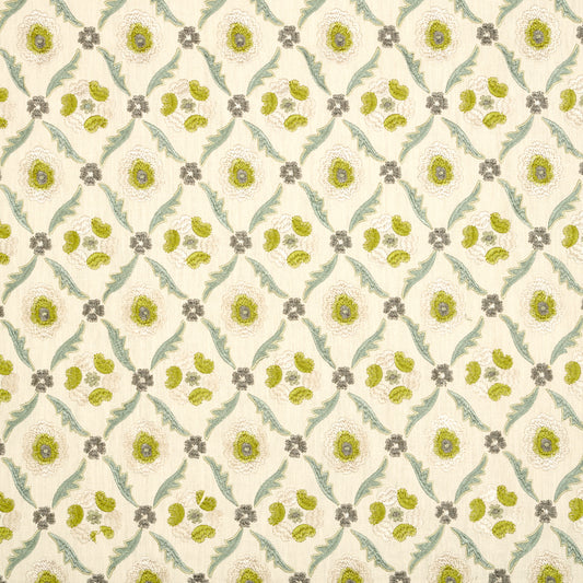 SCHUMACHER  CHROMA Claremont Embroidery EMBROIDERIES EMBROIDERIES CHARTREUSE   - 65741