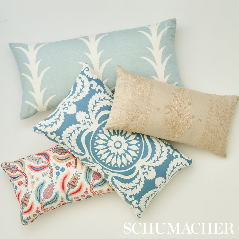 SCHUMACHER  EAST MEETS WEST JAIPUR LINEN EMBROIDERY EMBROIDERIES EMBROIDERIES FLAX   - 65800