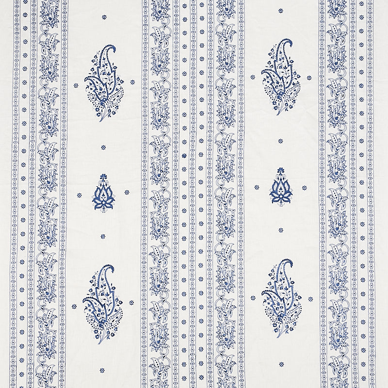 SCHUMACHER  EAST MEETS WEST JAIPUR LINEN EMBROIDERY EMBROIDERIES EMBROIDERIES BLUE   - 65802