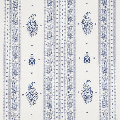 SCHUMACHER  EAST MEETS WEST JAIPUR LINEN EMBROIDERY EMBROIDERIES EMBROIDERIES BLUE   - 65802