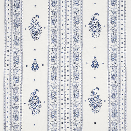 SCHUMACHER  EAST MEETS WEST JAIPUR LINEN EMBROIDERY EMBROIDERIES EMBROIDERIES BLUE   - 65802