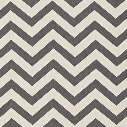 Gray and white chevron zigzag pattern textile, modern geometric fabric for decor.