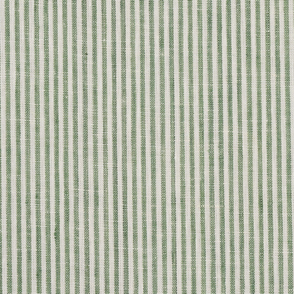 SCHUMACHER FABRIC  NEW TRADITIONAL WESLEY TICKING STRIPE   GREEN   - 65986