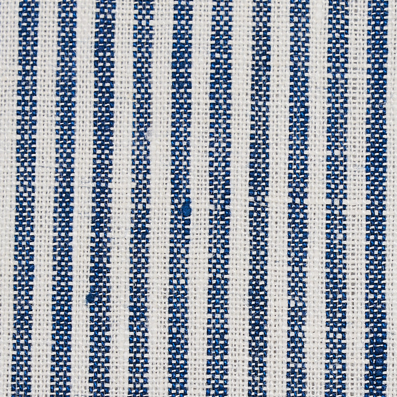 SCHUMACHER  NEW TRADITIONAL WESLEY TICKING STRIPE PATTERN WOVEN PATTERN WOVEN INDIGO   - 65987