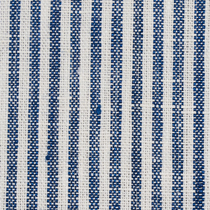 SCHUMACHER  NEW TRADITIONAL WESLEY TICKING STRIPE PATTERN WOVEN PATTERN WOVEN INDIGO   - 65987