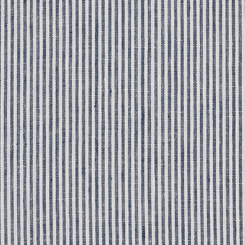 SCHUMACHER  NEW TRADITIONAL WESLEY TICKING STRIPE PATTERN WOVEN PATTERN WOVEN INDIGO   - 65987