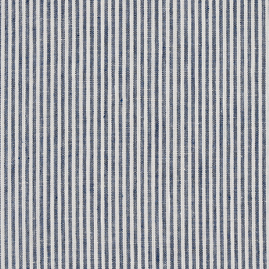 SCHUMACHER  NEW TRADITIONAL WESLEY TICKING STRIPE PATTERN WOVEN PATTERN WOVEN INDIGO   - 65987
