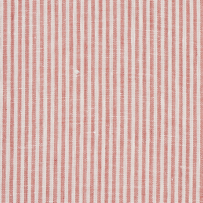 SCHUMACHER  NEW TRADITIONAL WESLEY TICKING STRIPE PATTERN WOVEN PATTERN WOVEN CORAL   - 65988