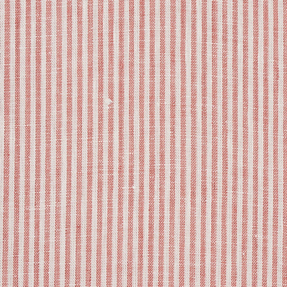SCHUMACHER  NEW TRADITIONAL WESLEY TICKING STRIPE PATTERN WOVEN PATTERN WOVEN CORAL   - 65988