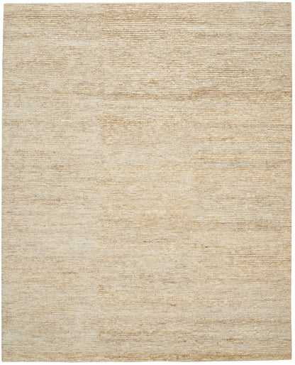 Beige flat-weave rug with subtle horizontal texture and a warm neutral tone for living room floors.