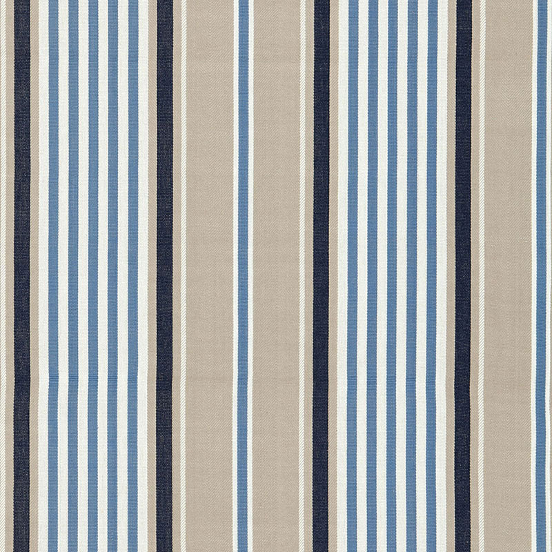 SCHUMACHER  SEA ISLAND STRIPES MINZER COTTON STRIPE PATTERN WOVENS PATTERN WOVENS INDIGO   - 66011