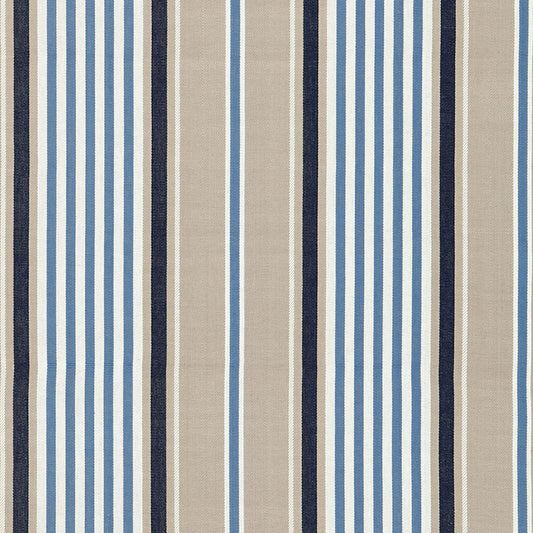 SCHUMACHER  SEA ISLAND STRIPES MINZER COTTON STRIPE PATTERN WOVENS PATTERN WOVENS INDIGO   - 66011