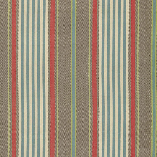 SCHUMACHER  SEA ISLAND STRIPES MINZER COTTON STRIPE PATTERN WOVENS PATTERN WOVENS RED EARTH   - 66013