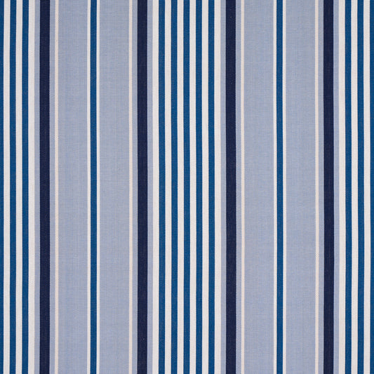 SCHUMACHER  STRIPES REVISITS MINZER COTTON STRIPE PATTERN WOVENS PATTERN WOVENS BLUE   - 66014