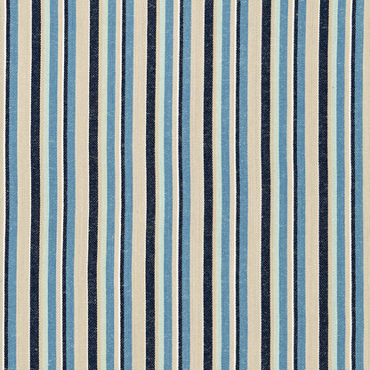 SCHUMACHER  SEA ISLAND STRIPE KIAWAH STRIPE PATTERN WOVENS,HIGH PERFORMANCE PATTERN WOVENS,HIGH PERFORMANCE INDIGO   - 66030