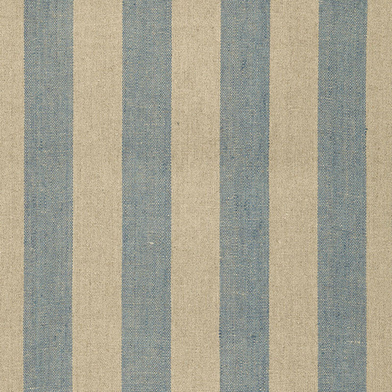 SCHUMACHER  SEA ISLAND STRIPE AUGUSTIN LINEN STRIPE PATTERN WOVENS PATTERN WOVENS DENIM / LINEN   - 66073