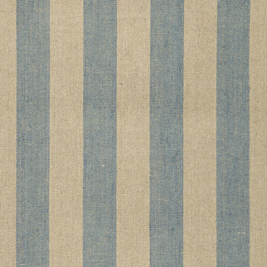 SCHUMACHER  SEA ISLAND STRIPE AUGUSTIN LINEN STRIPE PATTERN WOVENS PATTERN WOVENS DENIM / LINEN   - 66073
