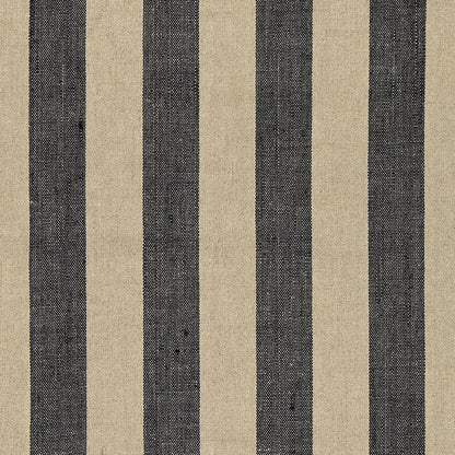 SCHUMACHER  SEA ISLAND STRIPE AUGUSTIN LINEN STRIPE PATTERN WOVENS PATTERN WOVENS EBONY / LINEN   - 66075