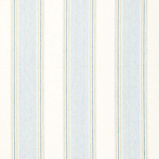 SCHUMACHER  SEA ISLAND STRIPE SAVANNAH LINEN STRIPE PATTERN WOVENS PATTERN WOVENS CHAMBRAY   - 66082