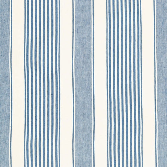 SCHUMACHER  SEA ISLAND STRIPE SUMMERVILLE LINEN STRIPE PATTERN WOVENS PATTERN WOVENS OCEAN   - 66090