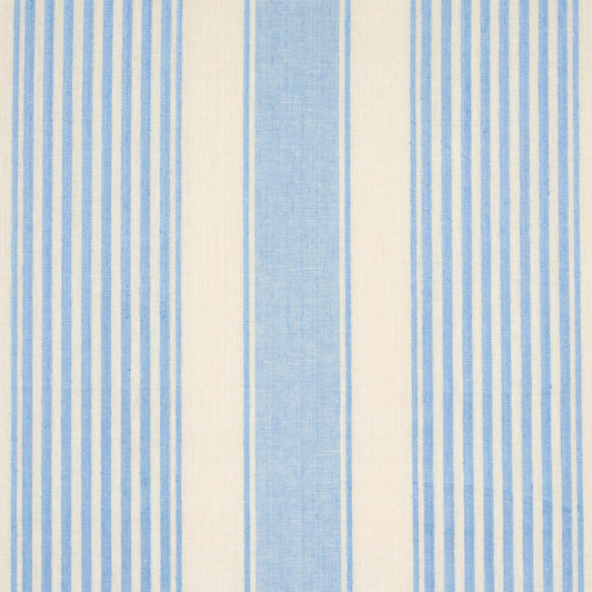 SCHUMACHER  STRIPES REVISITS SUMMERVILLE LINEN STRIPE PATTERN WOVENS PATTERN WOVENS SKY   - 66094