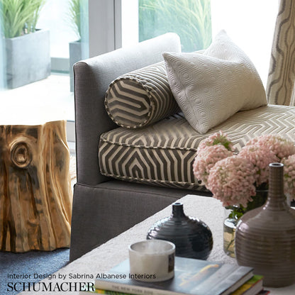 SCHUMACHER FABRIC  MARY MCDONALD VANDERBILT VELVET   DOVE   - 66190