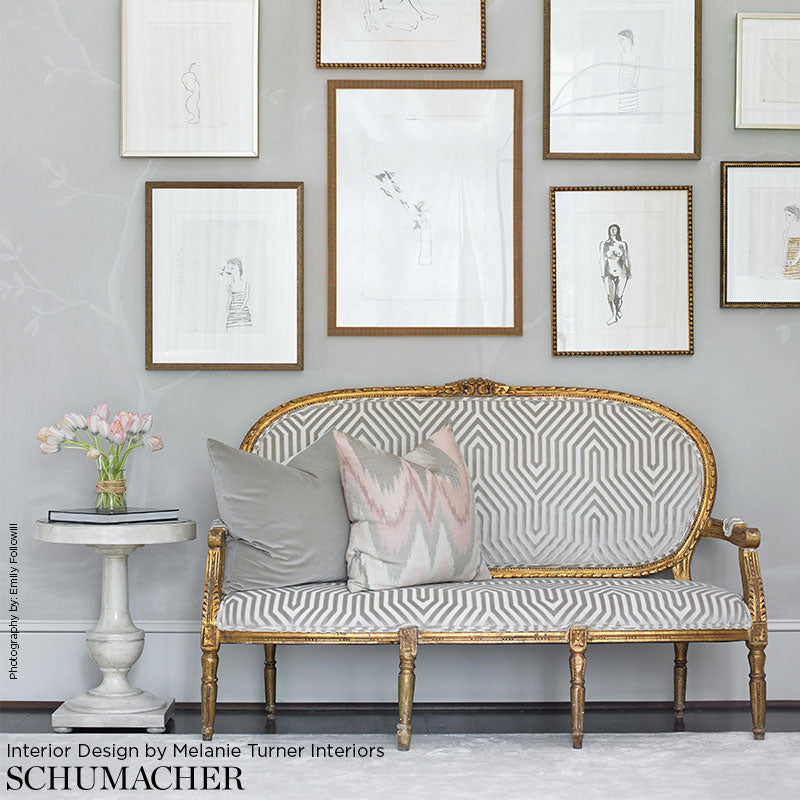 SCHUMACHER FABRIC  MARY MCDONALD VANDERBILT VELVET   DOVE   - 66190